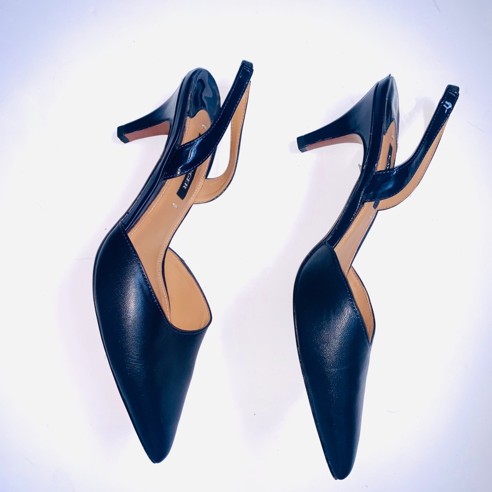 Kay Unger Lambada Slingback Pump in Navy Blue